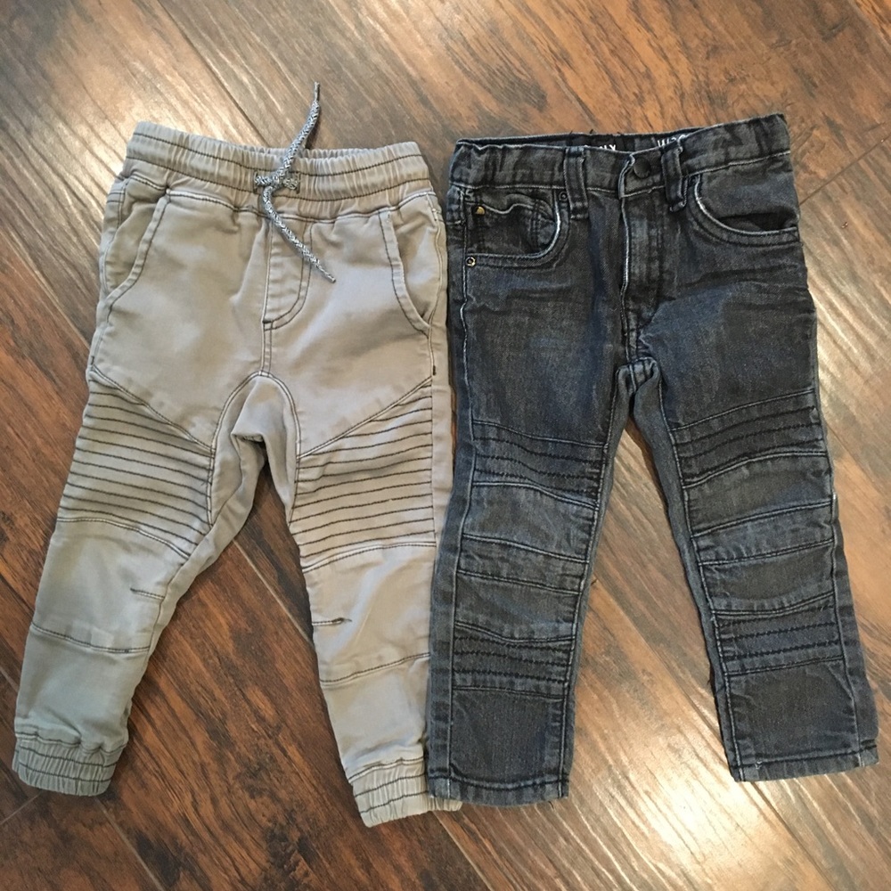 Set of 2 Toddler Boy Skinny Jeans Joggers Size 2T